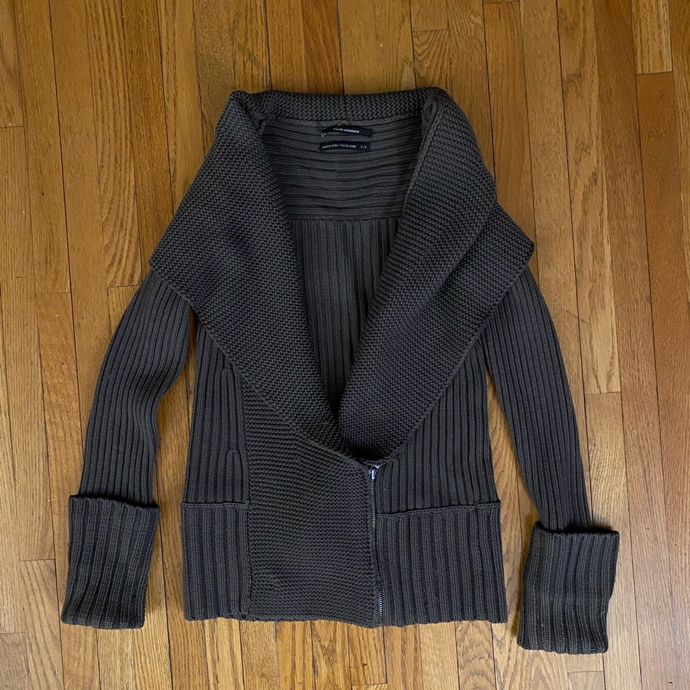 Club Monaco Merino Wool Knit Cardigan Sweater